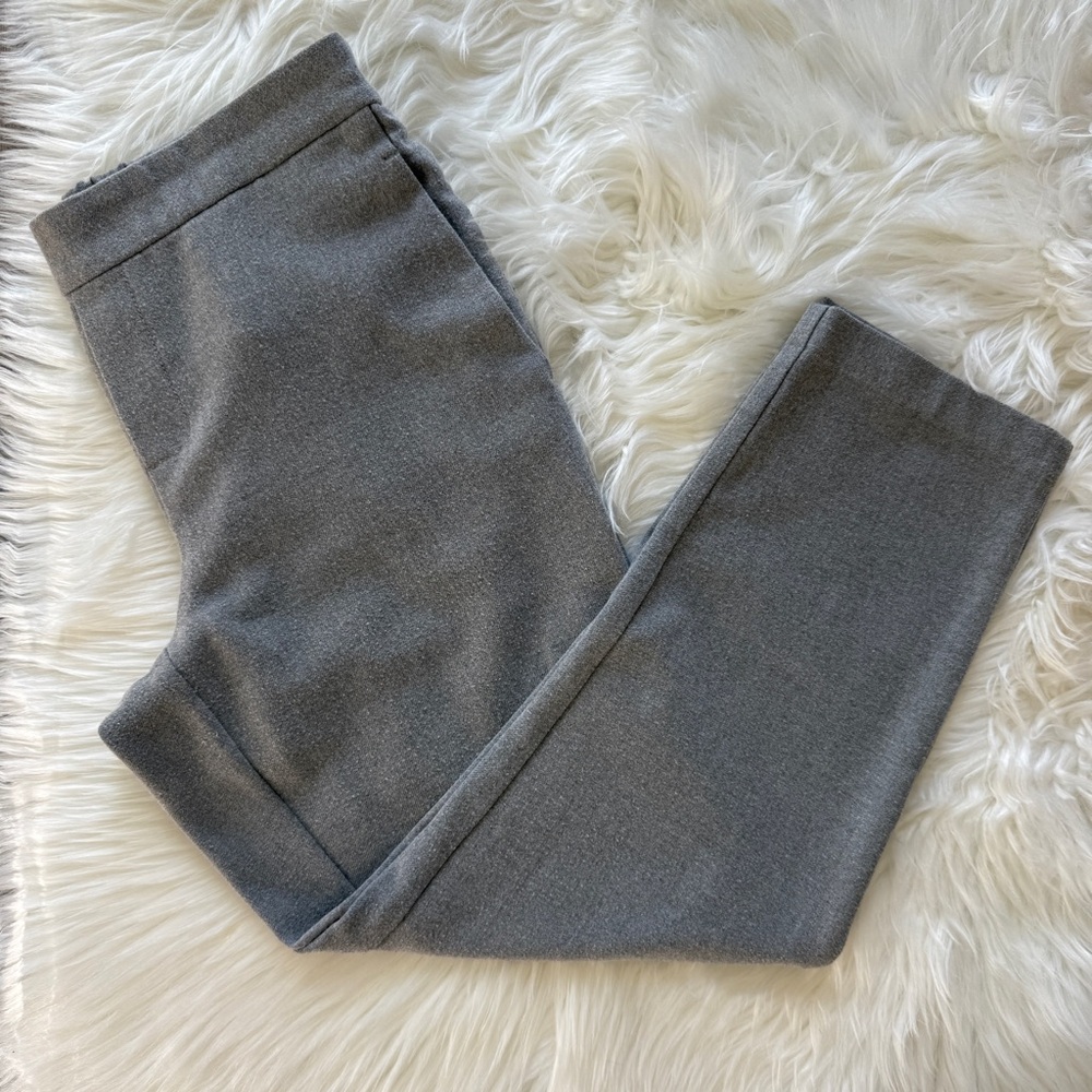 Old Navy Heather Grey Mid-rise Pull-on Straight Pants